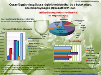 Összefüggés vizsgálata a régiók területe és a betakarított szőlőmennyiségek között 2011-ben (Előnézeti kép)