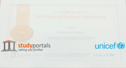 Certificate for International Student Satisfaction